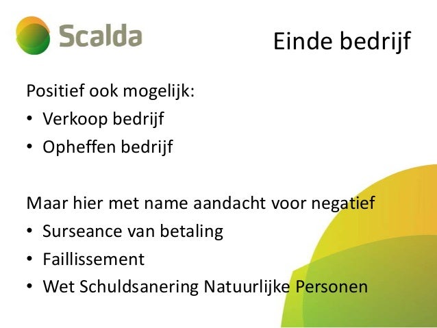 onderneming opheffen